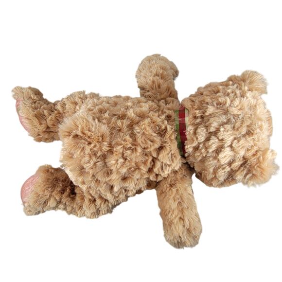 Pier 1 Imports Teddy Bear Plush 18" Beige 2018 Checkered Bow Stuffed Animal - Picture 6 of 16